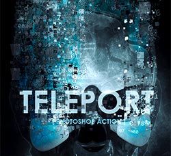 极品PS动作－字块抽离：Teleport Photoshop Action
